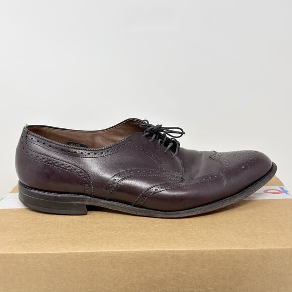 Vintage Allen Edmonds Concord Wingtip Oxford 12 B Burgundy Brogue 5177 USA main image 7